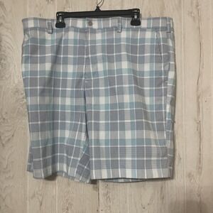PGA Tour Golf Shorts  Waist 42 Blue  Plaid‎